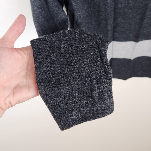 J. Crew Striped Mixed Media Knit Raglan Sleeve Crewneck Sweater sz S? - Picture 8 of 9